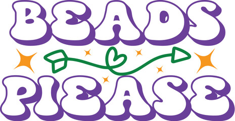 Retro Mardi Gras Svg