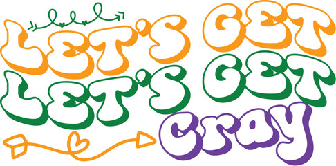 Retro Mardi Gras Svg