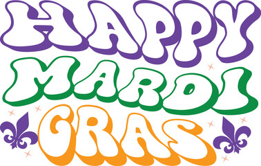 Retro Mardi Gras Svg