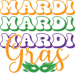 Retro Mardi Gras Svg