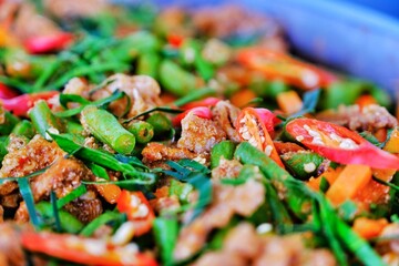 grilled chicken with vegetables