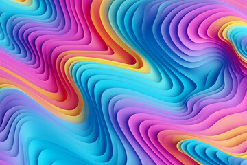 Scifi psychedelia colorful wavy abstract background, AI generated