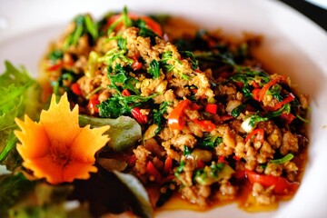 rice with pork