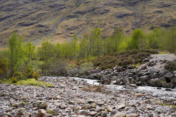 The River Coe in Glen Coe in the Scottish highlands	
