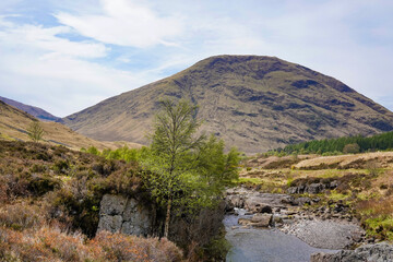 The River Coe in Glen Coe in the Scottish highlands	