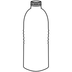Bottle B line art