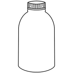 Bottle C line art