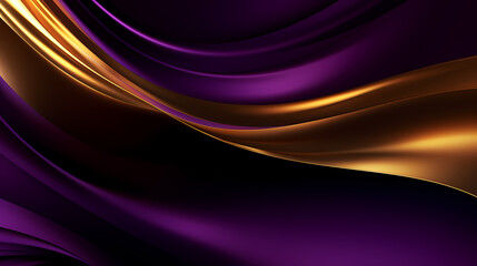Naklejka premium Abstract dark purple gold curve shapes background. luxury wave. Smooth and clean subtle texture creative design. Suit for poster, brochure, presentation, website, flyer. vector abstract design element