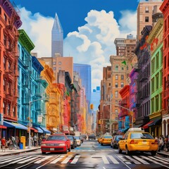 Obraz premium colorful new york city
