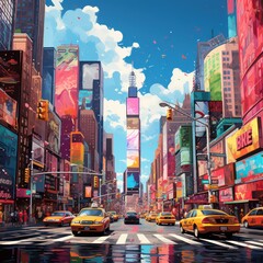 colorful new york city