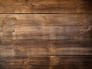 Obraz na płótnie Canvas Old dark brown wood with horizontal planks, natural, grunge style, boards, top view, background wallpaper. AI generation