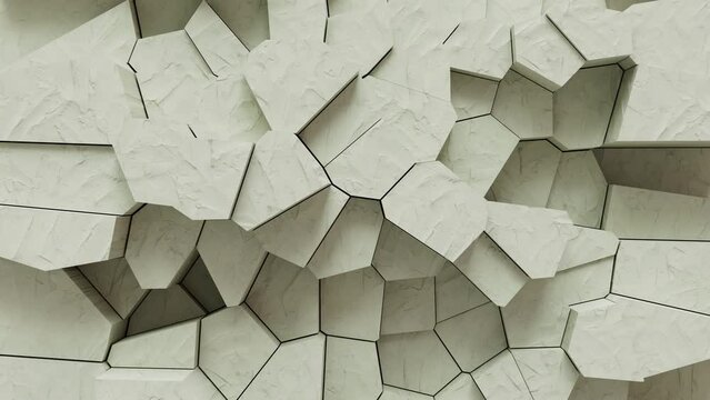 Abstract Cracked Clay Fractured Tile Background Loop - Powered by Adobe