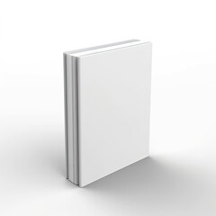 Naklejka premium A blank white cover book on the white background.