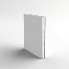 A blank white cover book on the white background.