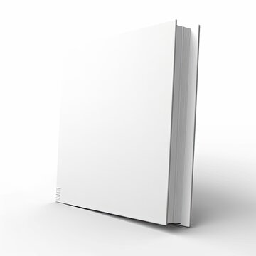 A blank white cover book on the white background.