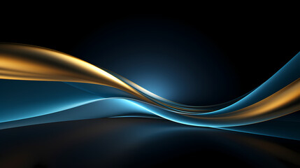 Fototapeta premium Abstract dark blue gold curve shapes background. luxury wave. Smooth and clean subtle texture creative design. Suit for poster, brochure, presentation, website, flyer. vector abstract design element