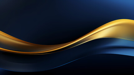 Abstract dark blue gold curve shapes background. luxury wave. Smooth and clean subtle texture creative design. Suit for poster, brochure, presentation, website, flyer. vector abstract design element