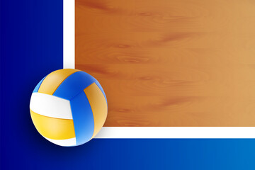 Background with volleyball ball. EPS10 vector