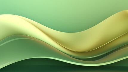 Abstract Green gold curve shapes background. luxury wave. Smooth and clean subtle texture creative design. Suit for poster, brochure, presentation, website, flyer. vector abstract design element