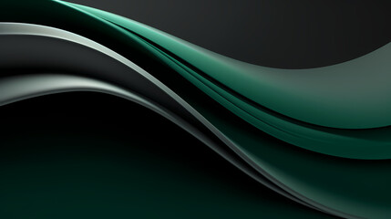 Obraz premium Abstract dark green curve shapes background. luxury wave. Smooth and clean subtle texture creative design. Suit for poster, brochure, presentation, website, flyer. vector abstract design element