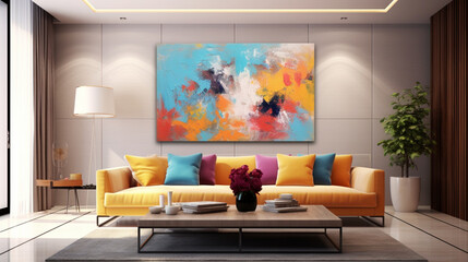 Modern living room Generative AI