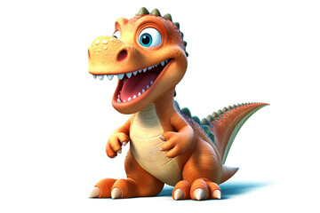 a funny and cute 3d dinosaur