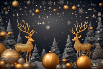 merry christmas, luxury, holiday, banner, celebration, festive, joy, elegance, golden, decorations, ornaments, winter