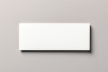 Horizontal business visiting card mock-up. Empty mockup for Presentation on light gray background