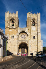 Fototapeta na wymiar Se Cathedral -The Patriarchal Cathedral of Saint Mary Major - in Lisbon, Portugal