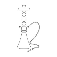 Hookah icon in the form of a flat pattern on a white background.