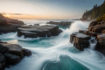 Fototapeta premium a powerful Whirlpool in the ocean