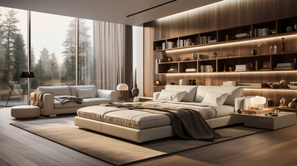 Interior of an minimalist apartment 