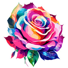 Fototapeta na wymiar pink rose on a white background