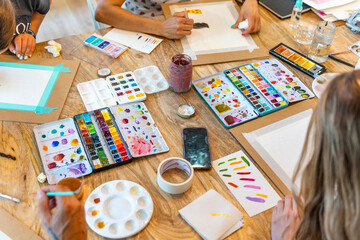 Watercolor Workshop. Painting Together: Women Creating Lasting Memories through Guided Watercolor Workshop