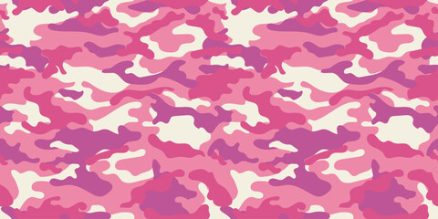 vector camouflage pattern for clothing design. Pink camouflage military pattern
