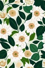 seamless pattern with flowers