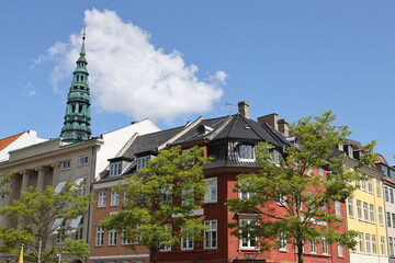 Characteristic old buildings of the city of Copenhagen