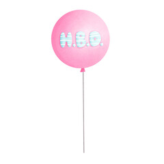 pink birthday balloon