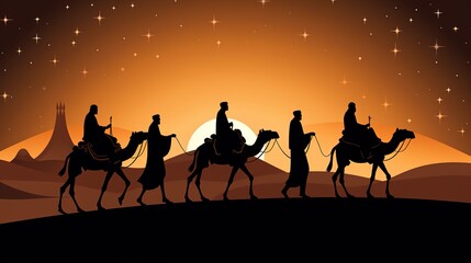 Illustration of Epiphany.A Christian festival.illustration