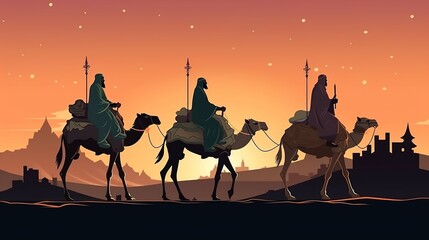 Illustration of Epiphany.A Christian festival.illustration