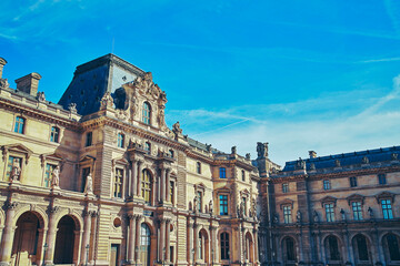 Detail of the facade of the Louvre Palace