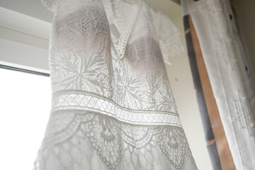 Préparatifs de la mariée le jour de son mariage