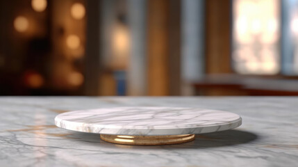 Obraz premium Marble table for displaying items