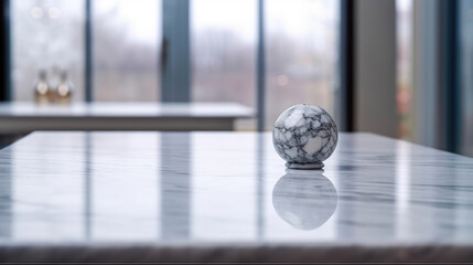 Marble table for displaying items