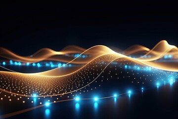 abstract futuristic background with pink blue purple glowing neon moving high speed wave lines honeycomb and bokeh lights. Data transfer concept Fantastic wallpaper