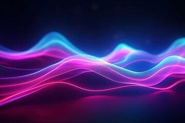 Fototapeta premium abstract futuristic background with pink blue purple glowing neon moving high speed wave lines honeycomb and bokeh lights. Data transfer concept Fantastic wallpaper