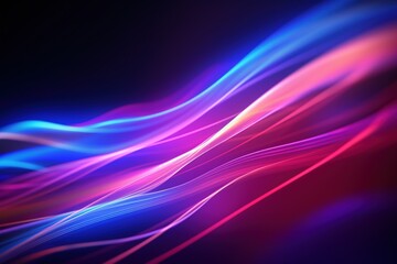 Obraz premium abstract futuristic background with pink blue purple glowing neon moving high speed wave lines honeycomb and bokeh lights. Data transfer concept Fantastic wallpaper