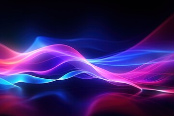 Fototapeta premium abstract futuristic background with pink blue purple glowing neon moving high speed wave lines honeycomb and bokeh lights. Data transfer concept Fantastic wallpaper