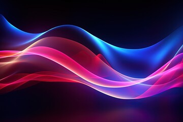 Fototapeta premium abstract futuristic background with pink blue purple glowing neon moving high speed wave lines honeycomb and bokeh lights. Data transfer concept Fantastic wallpaper
