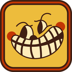 Retro Square Emoji Sticker